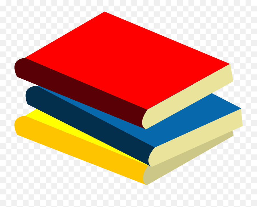 Three Books Clipart - Horizontal Emoji,Books Clipart