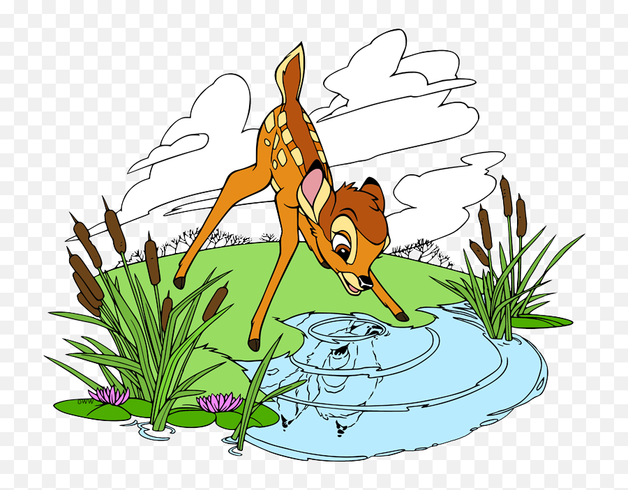 Bambi Clip Art Disney Clip Art Galore Emoji,Water Plants Clipart