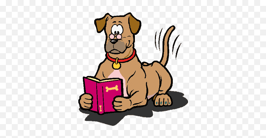 Dogs Reading Clip Art Emoji,Read Aloud Clipart