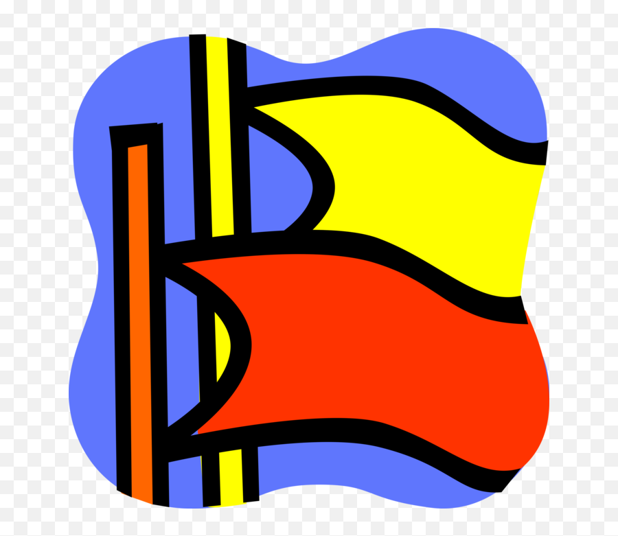 Generic Flags On Pole - Vector Image Emoji,Bandera De Colombia Png