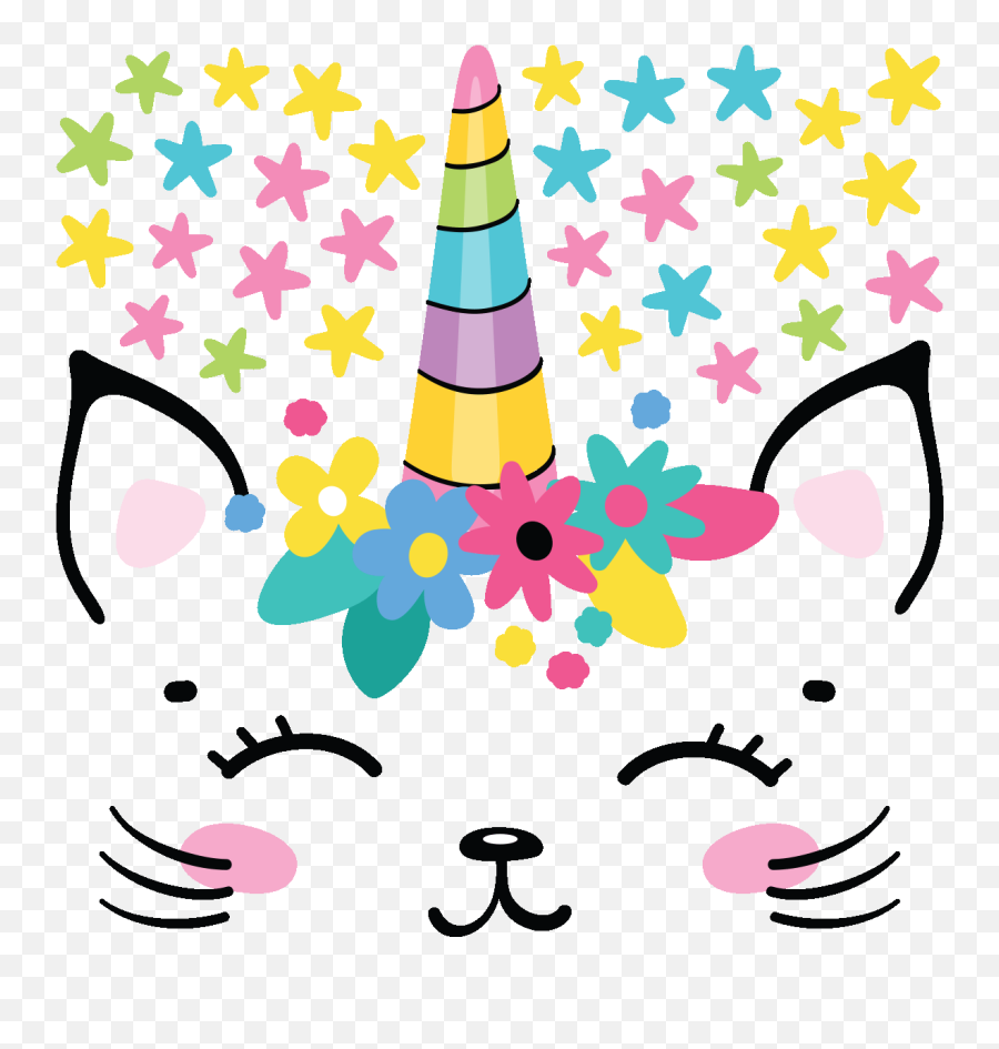 Caticorn Clipart Free Party - Png Download Full Size Emoji,Party Clipart Free