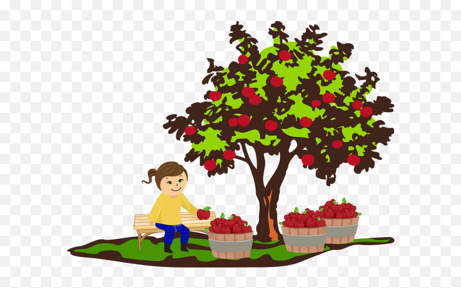 Apple Falling From Tree Clipart - Cartoon Clipart Apples Tree Emoji,Apples Clipart