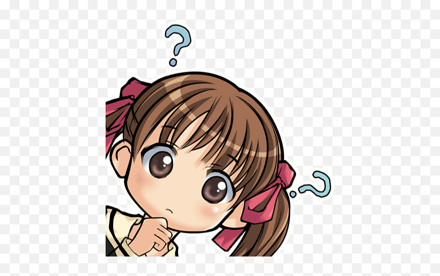 10376594 - U003eu003e Confused Anime Girl Png 500x500 Png Chibi Anime Girl Thinking Emoji,Confused Clipart