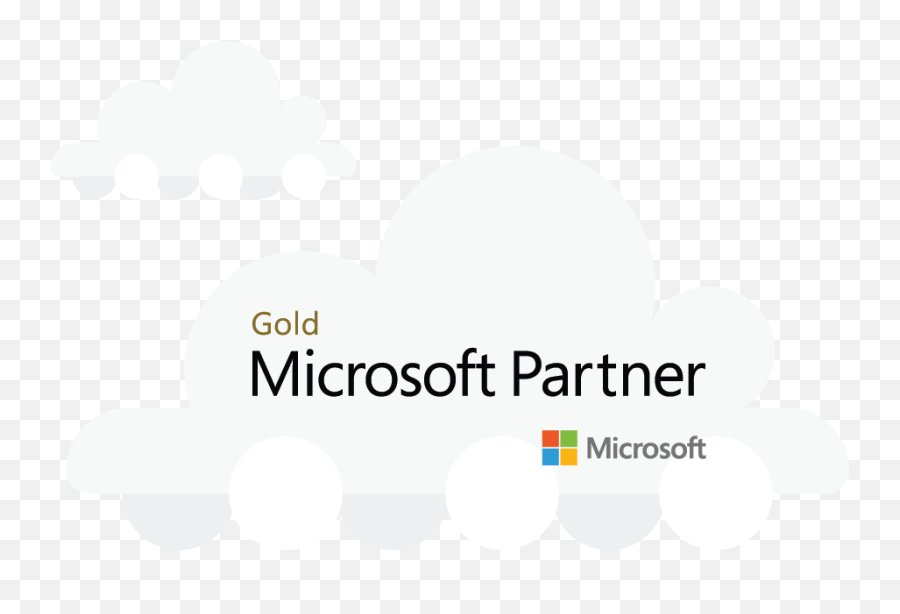 Download Flat Floud Design With Microsoft Partner Logo Emoji,Microsoft Dynamics Logo