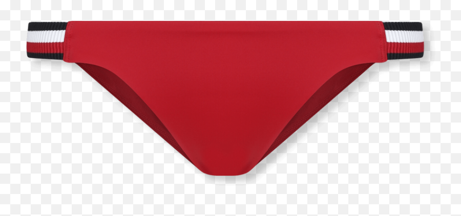 Ribbed Bikini Bottoms In Red Factory 54 Emoji,Tommy Hilfiger Swimsuit Logo