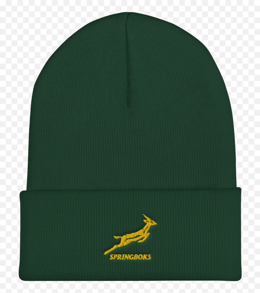 South Africa Springboks Rugby Cuffed Beanie - World Rugby Shop Emoji,Adidas Hat Gold Logo