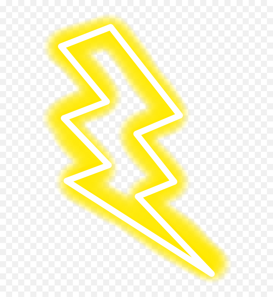 Download Neon Yellow White Lightning - Lightning Neon Png Emoji,Neon Png