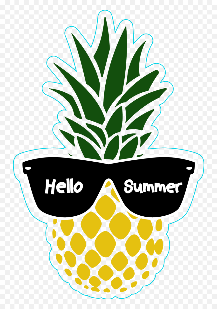 Hello Summer Pineapple Transparent Cartoon - Jingfm Summer Pineapple Png Emoji,Pineapple Clipart