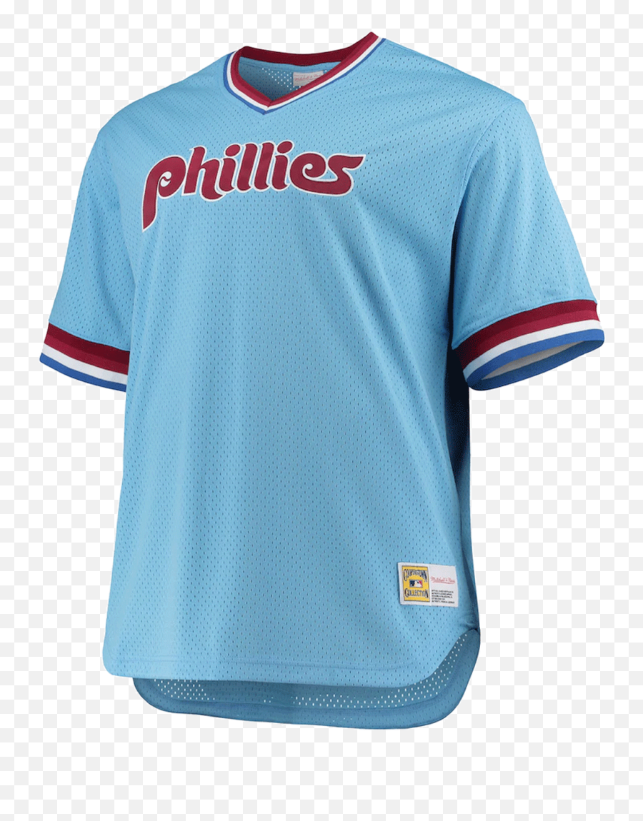 Mitchell U0026 Ness Philadelphia Phillies Cooperstown Collection Mesh Wordmark V - Neck Jersey Xlt 2xt 3xt 4x 4xt Short Sleeve Emoji,Philadelphia Phillies Logo