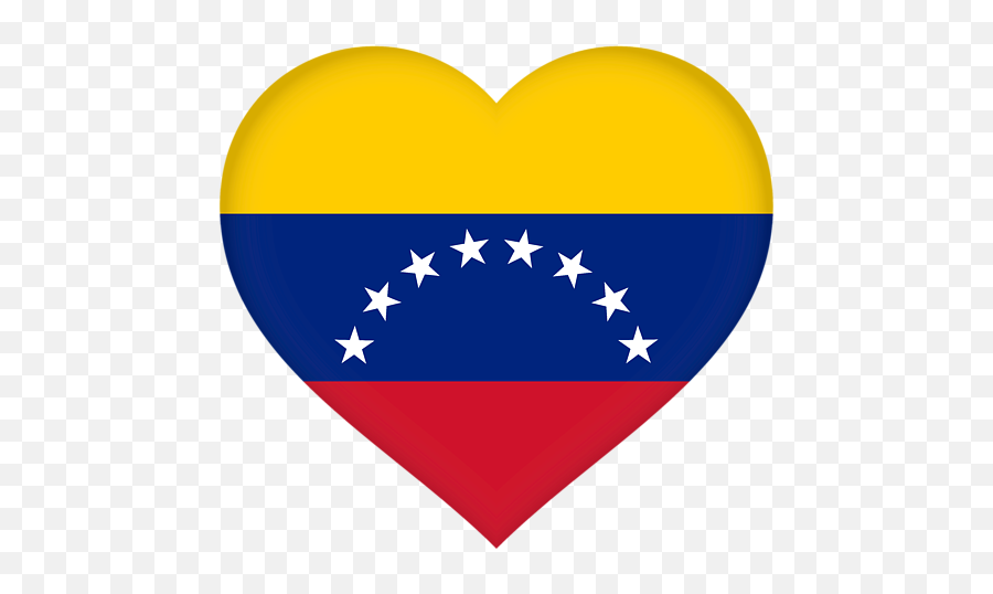 Flag Of Venezuela Heart Greeting Card - Venezuela Flag Heart Emoji,Venezuela Flag Png