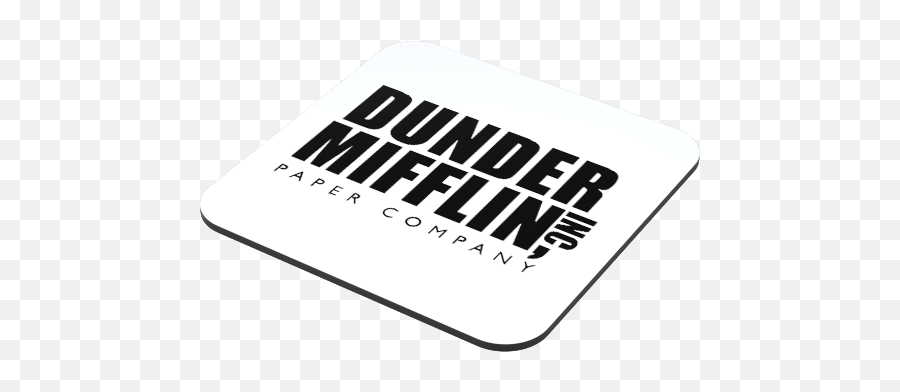 Dunder Mifflin - The Office Coaster Just Stickers Horizontal Emoji,Dunder Mifflin Logo