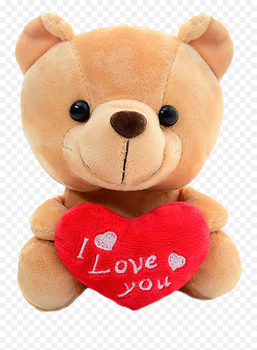 Soft Brown Teddy Bear Holding Red Heart Valentines Day Emoji,Teddy Bear Transparent Background