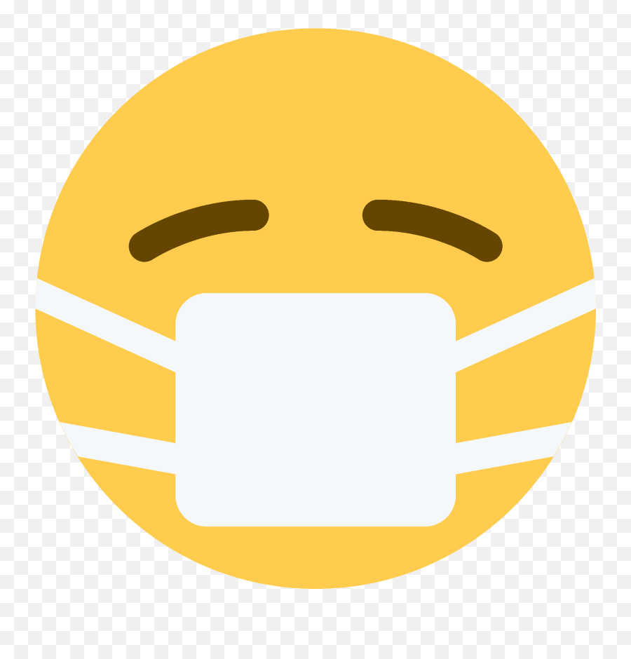Face With Medical Mask Emoji Clipart - Emoji Avec Le Masque,Medical Mask Clipart