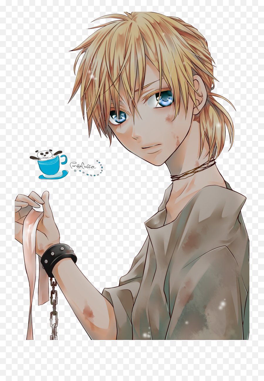 Black Hair Blond Eye Color Blue Hair - Anime Boy Blonde Emoji,Anime Hair Transparent