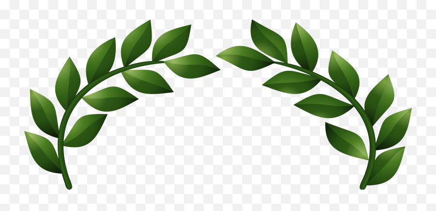 Wreath Png Clip Art - Green Laurel Wreath Png Emoji,Wreath Png