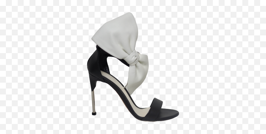 Sandals Alexander Mcqueen White Bow Black Leather Size 40 - Vintageunitedcom Emoji,White Bow Png