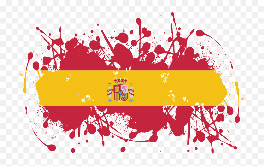 Spanish Flag Paint Splatter Flag Painting Spanish Flags Emoji,Paint Splat Clipart