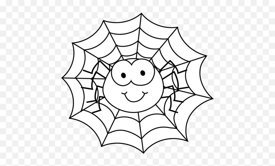 Spider Clip Art Free Black And White - Cartoon Spider Clipart Black And White Emoji,Halloween Clipart Black And White