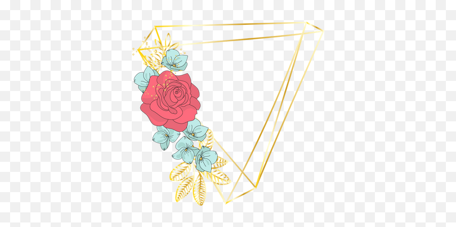 Best Premium Flower Decor Frame Illustration Download In Png Emoji,Gold Flowers Png