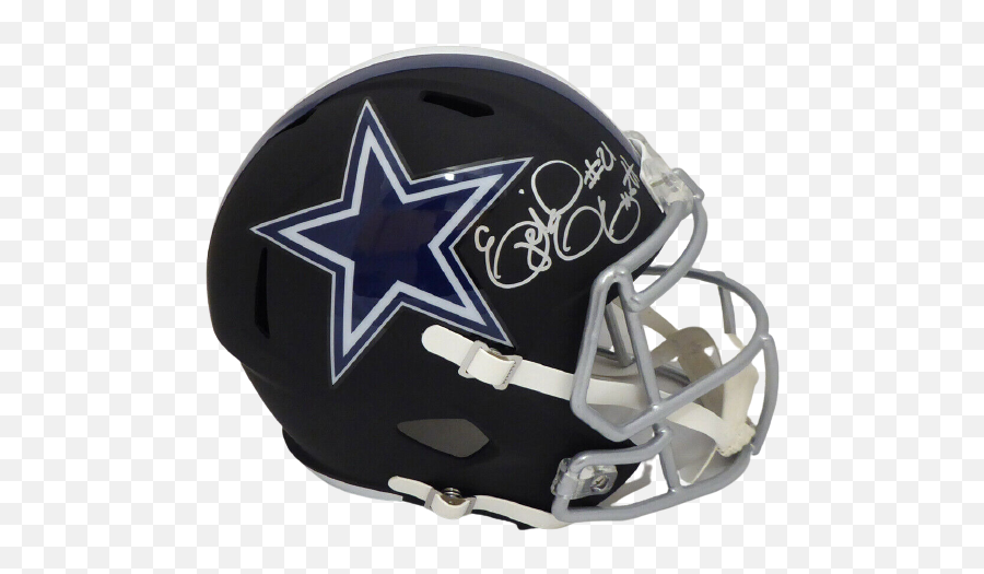 Ezekiel Elliott Dallas Cowboys Autographed Signed Cowboys Black Full Size Helmet 146377 Bas Coa Emoji,Dallas Cowboys Helmet Png