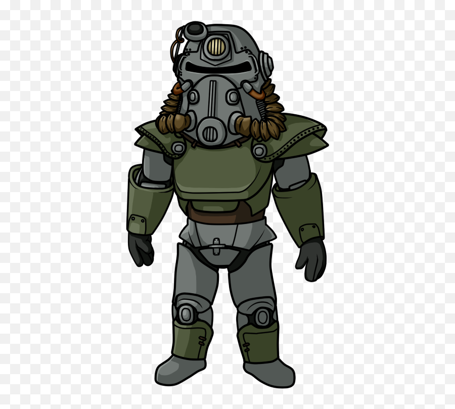 Fallout 4 Power Armor Png - Draw T 51 Power Armor Clipart Emoji,Fallout Minutemen Logo