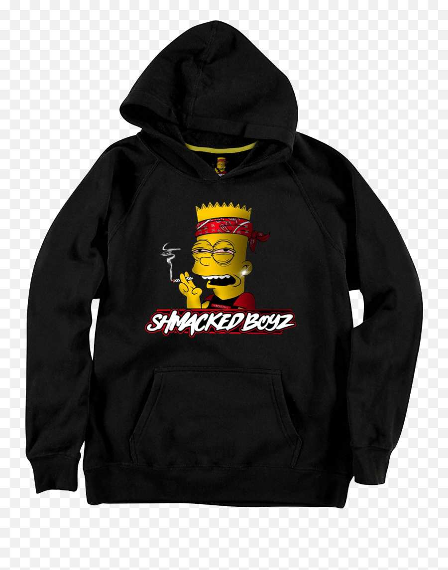 Smoke Bart Black Hoodie - Hooded Emoji,Black Hoodie Png