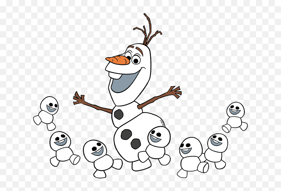 Disney Olaf Snowman Fabric - Dot Emoji,Olaf Clipart