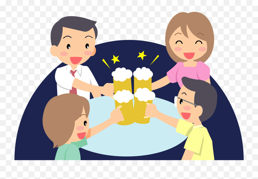 Group Is Drinking Beer Clipart Free Download Transparent - Beer Emoji,Cheers Clipart