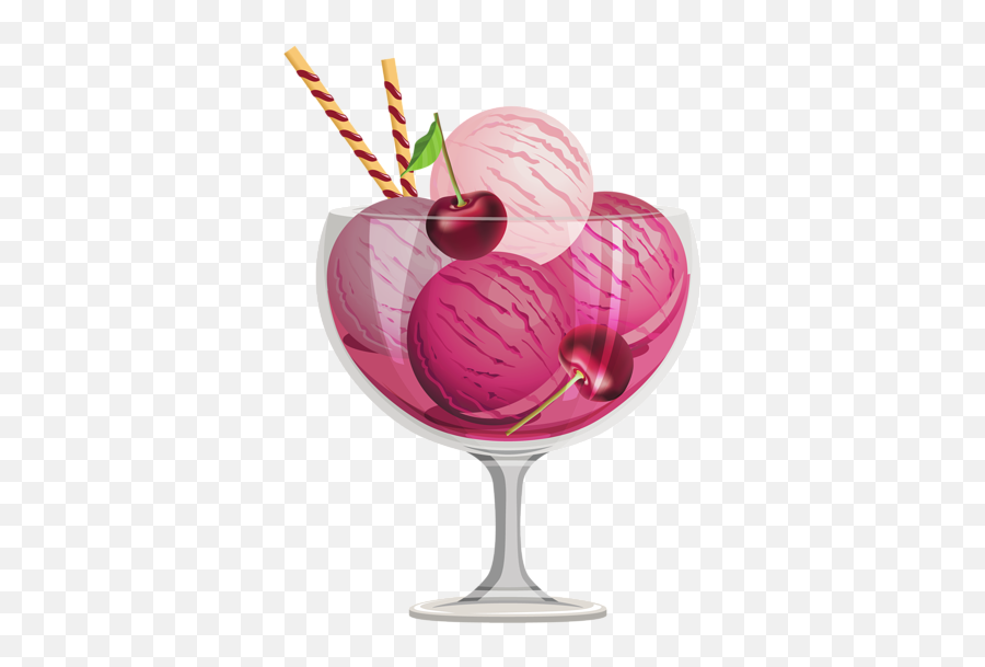 Ice Cream Sundae Png Picture Cherry Ice Cream Ice Cream - Purple Ice Cream Clipart Emoji,Milkshake Clipart