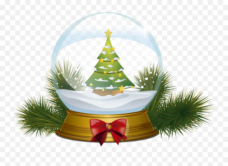 Library Of Snow Covered Tree Clipart Freeuse Stock Png Files - Transparent Snow Christmas Snow Globe Png Emoji,Christmas Trees Clipart