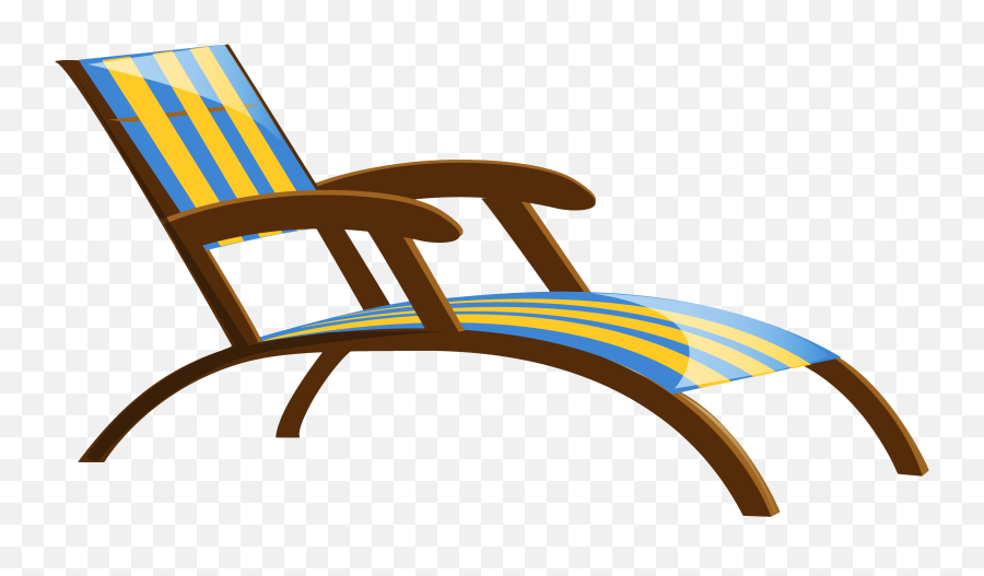 Transparent Beach Lounge Chair Png - Beach Chair Clipart Emoji,Chair Clipart