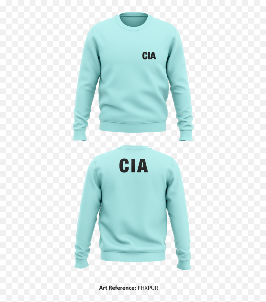 Cia Store 1 Crew Neck Sweatshirt - Fhxpur Long Sleeve Emoji,Cia Logo