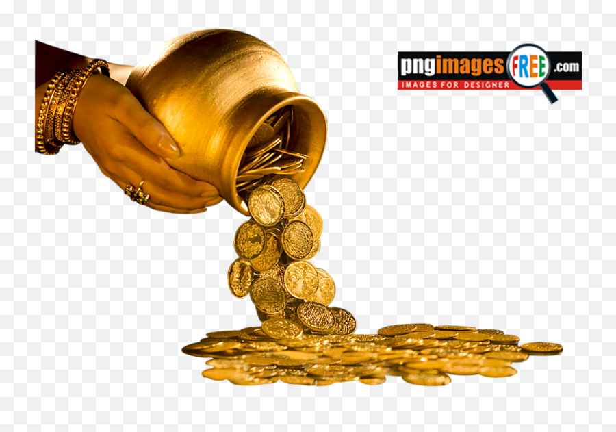 Gold Coin In Thali Png Hd Picture - Falling Transparent Background Gold Coins Png Emoji,Pot Of Gold Png