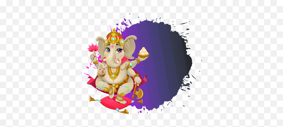 Lord Ganesha Transparent Background Png Clip Art Vector - Brush Background Png Hd Emoji,Transparent Background Png