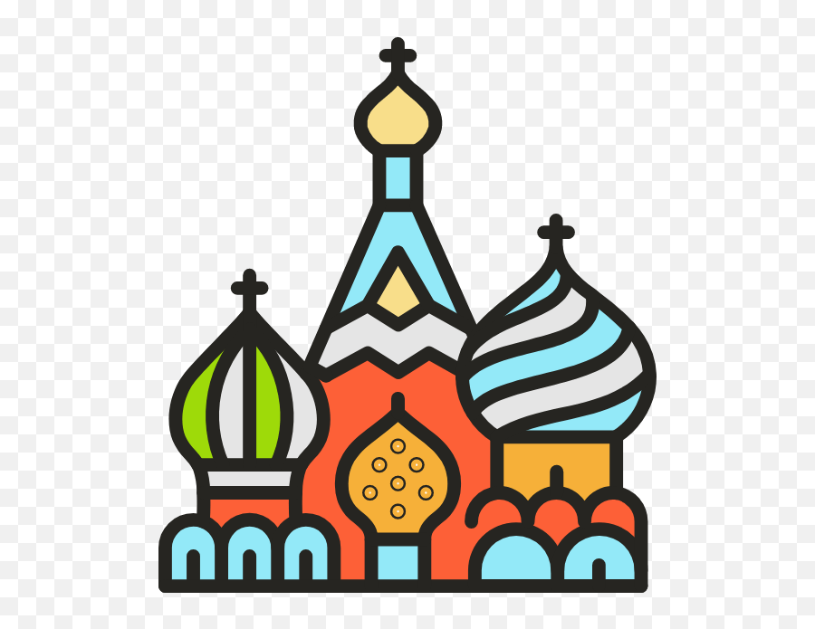 St Basilu0027s Cathedral Graphic - Clip Art Free Graphics Kremlin Outline Emoji,Pyramids Clipart