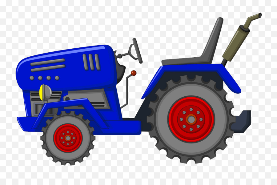 Blue Tractor Png Transparent - Blue Farm Tractor Clipart Emoji,Tractor Clipart