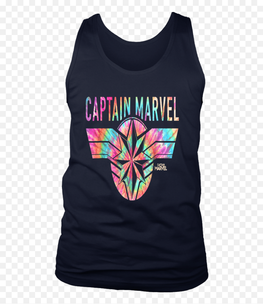 Captain Marvel Logo Banner Tie Dye - Active Tank Emoji,Captain Marvel Logo