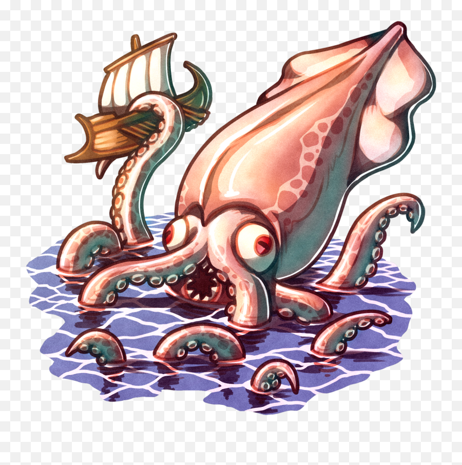 Release The Kraken With Sellswords - Illustration Emoji,Kraken Png
