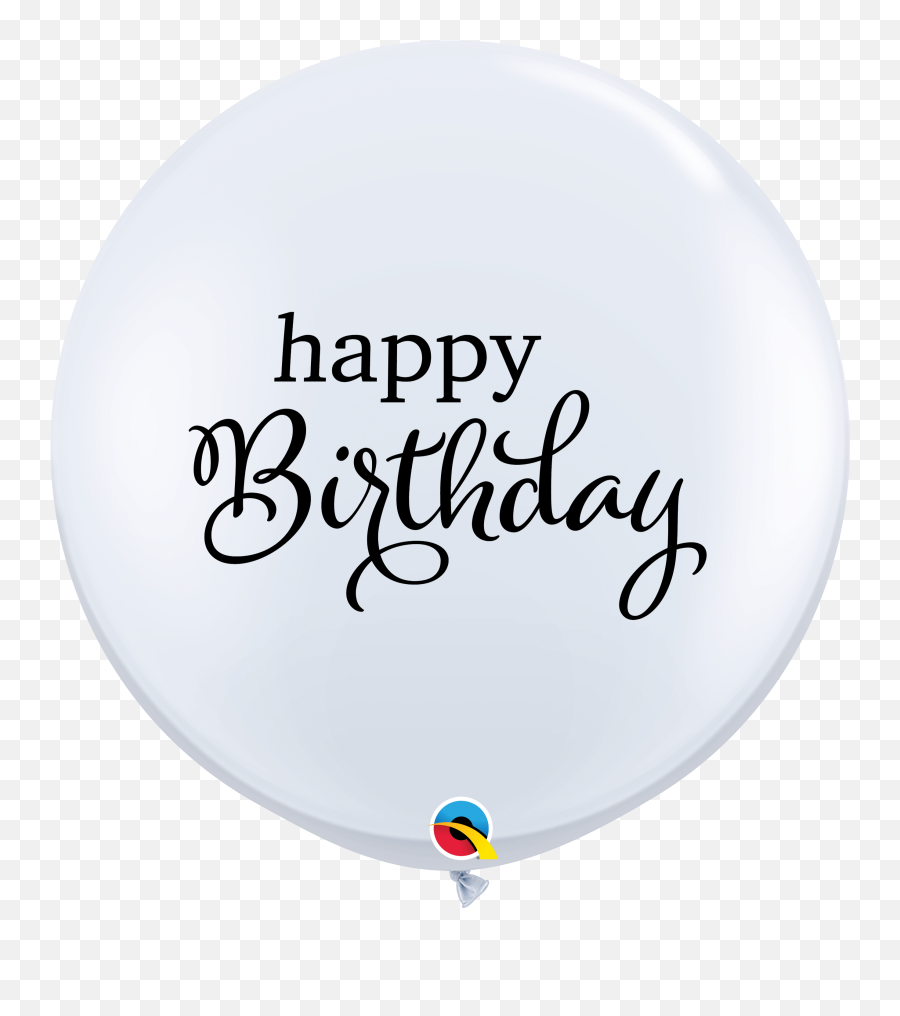 36 Simply Happy Birthday White Latex Balloons Bargain Emoji,White Balloons Png