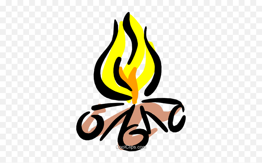 Symbol Of A Campfire Royalty Free Vector Clip Art Emoji,Camp Fire Clipart