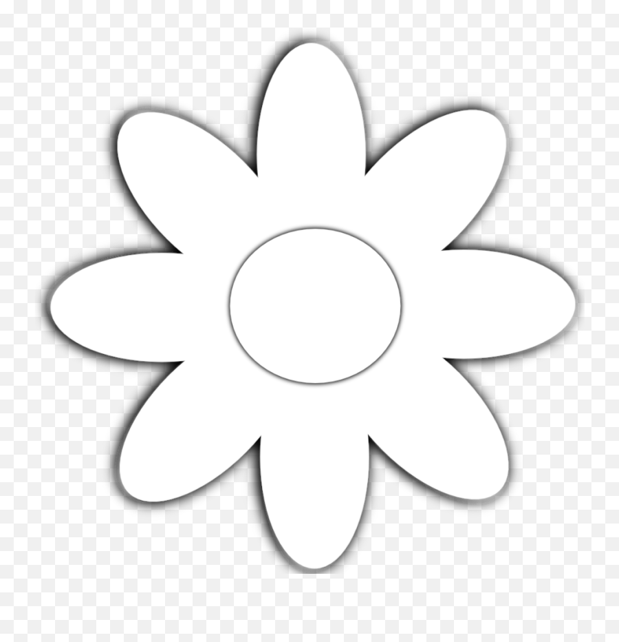 Line Art Flower Clipart Black And White Free - Clip Art Library Emoji,Black And White Daisy Clipart