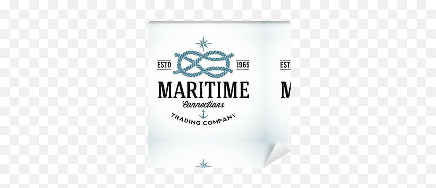 Vintage Maritime Trading Company Vector Logo Template With Emoji,Trading Company Logo