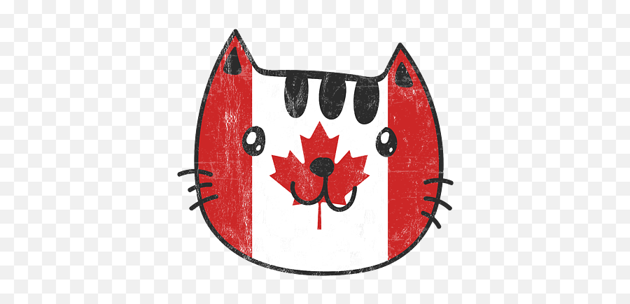 Cute Cat Head Canada Flag Cat Lover Canadian Weekender Tote Emoji,Canadian Flag Transparent