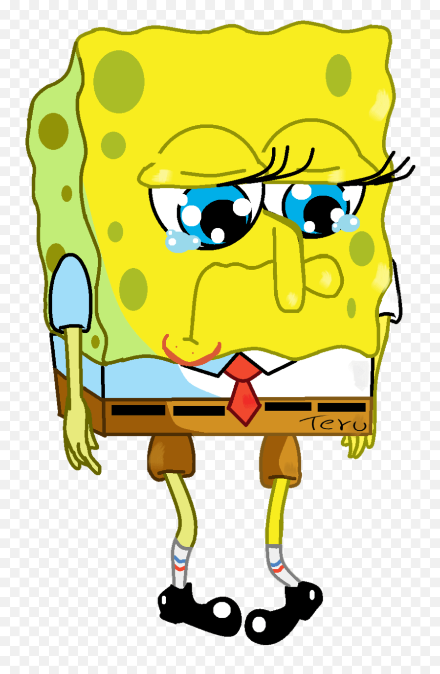 Spongebob Clipart At Getdrawings - Spongebob Sad Transparent Background Emoji,Spongebob Clipart
