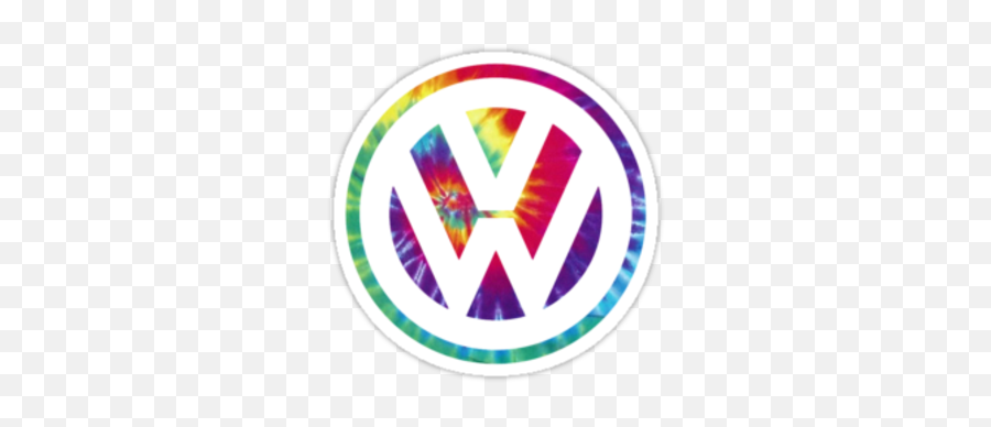 Pin By Majo93gp Photography On Pegatinas Volkswagen - Tie Dye Volkswagen Logo Emoji,Volkswagen Logo