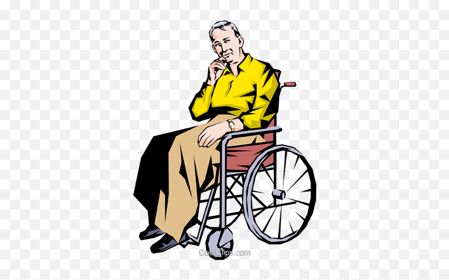 Old Man In A Wheelchair Drawing - Elderly Man In Wheelchair Transparent Emoji,Old Man Clipart