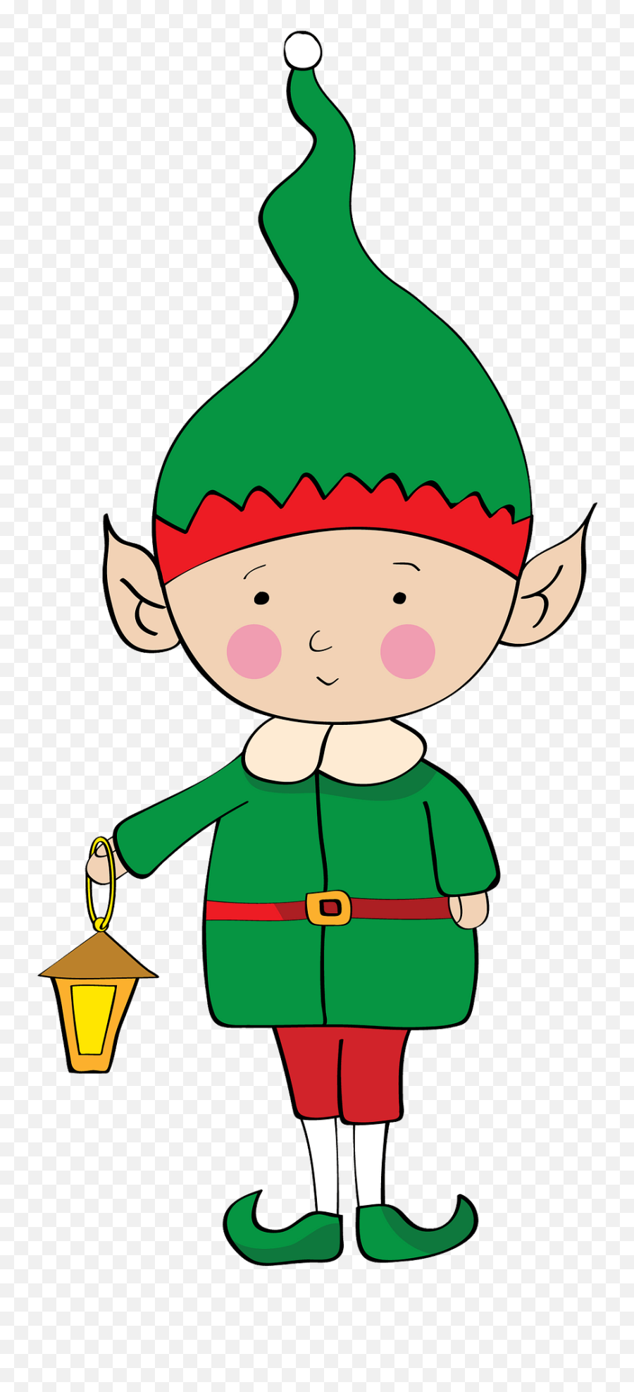 Chrismas Elf With A Lantern Clipart Free Download - Christmas Elf Emoji,Elf On The Shelf Clipart