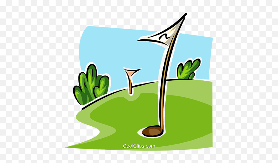 Golf Green Royalty Free Vector Clip Art Illustration - Golf Tournament Golf Clip Art Emoji,Retirement Clipart