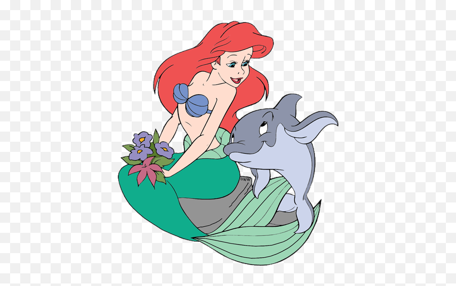 Mermaid Ariel Clip Art 4 Disney Clip Art Galore - Ariel Dolphin Emoji,Little Mermaid Clipart