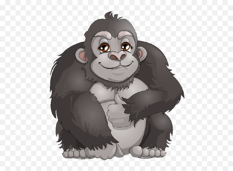 Black Gorillau0027s - Monkey Images Gorilla Clipart Png Emoji,Monkey Clipart Black And White